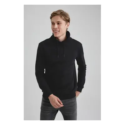 DEFACTO Regular Fit Shawl Collar Thick Sweatshirt