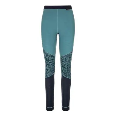 Women's thermal trousers from merino wool KILPI JANNA-W dark green