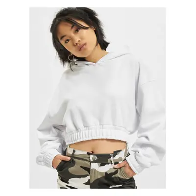 Crop sweatshirt DEF Hoody - white