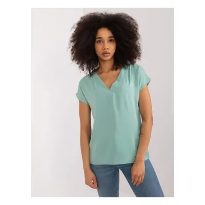 Pistachio casual blouse BASIC FEEL GOOD