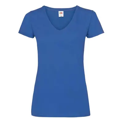 Blue women's v-neck Valueweight Fruit of the Loom