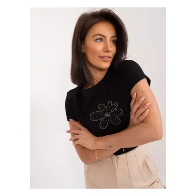 Black cotton blouse BASIC FEEL GOOD