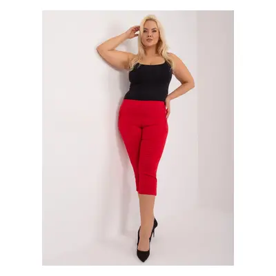 Plus Size Red Fabric Fishing Pants