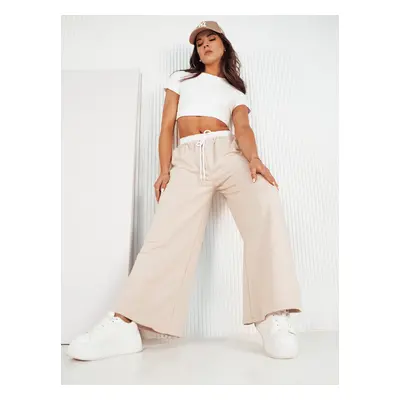 Women's wide trousers VERES, beige Dstreet