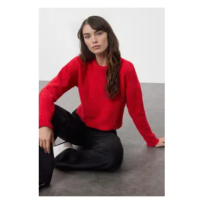 Trendyol Red Special Yarn Knitwear Sweater