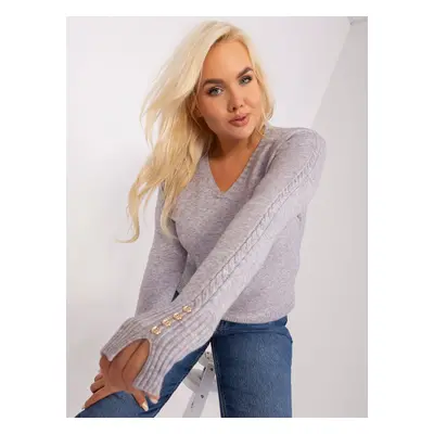 Grey women's oversized sweater