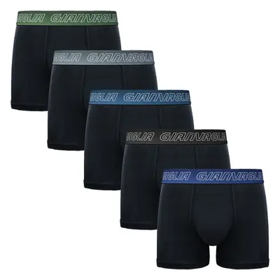 5PACK Men's Boxer Shorts Gianvaglia Black