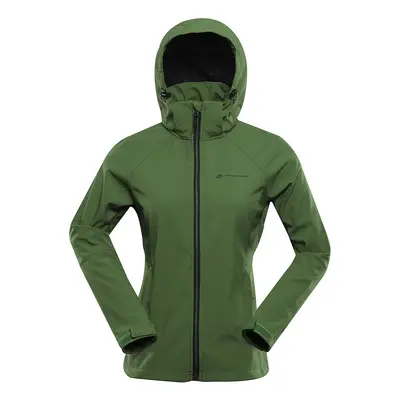 Women's softshell jacket with membrane ALPINE PRO HOORA treetop