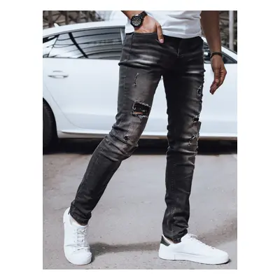 Men's Black Denim Dstreet Pants