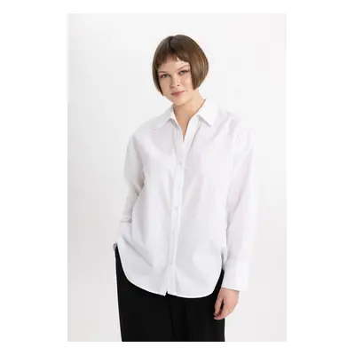 DEFACTO Oversize Fit Poplin Long Sleeve Shirt