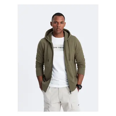 Ombre BASIC men's cotton stretch sweatshirt - olive