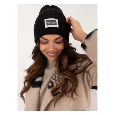 Black winter women's hat RUE PARIS