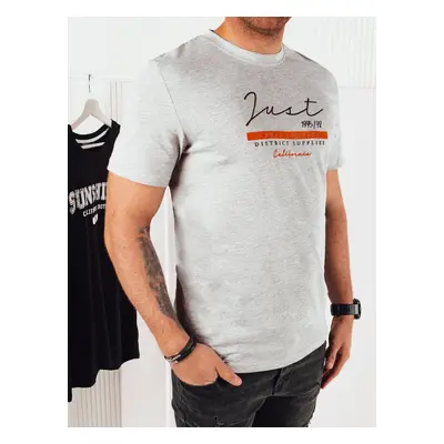 Grey men's T-shirt with Dstreet print