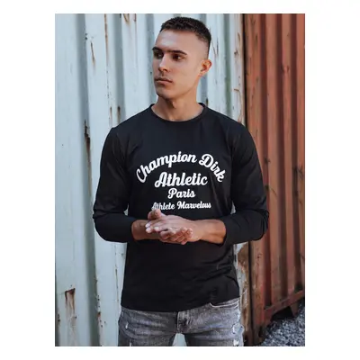 Men's long-sleeved T-shirt with black print Dstreet