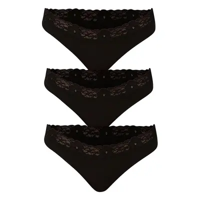 3PACK Women's Brazilian Panties Styx Black