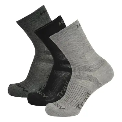 Socks HUSKY Trail pack black/anthracite/light grey