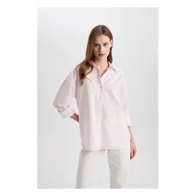 DEFACTO Oversize Fit Oxford Long Sleeve Shirt