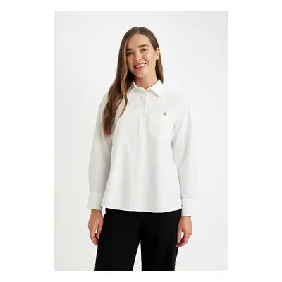 DEFACTO Relax Fit Casual Poplin Long Sleeve Shirt