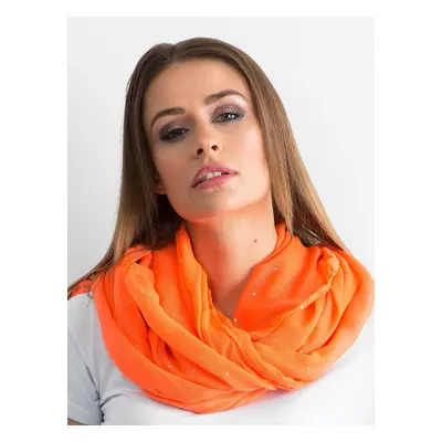 Orange scarf with rhinestones