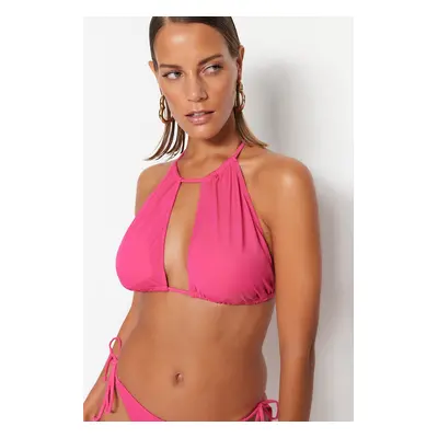 Trendyol Fuchsia súlyzó nyakkivágás / ablak bikini felső