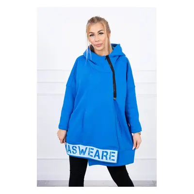 Insulated sweatshirt with zipper blue-violet