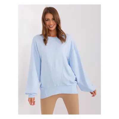 Light blue women's oversize sweatshirt