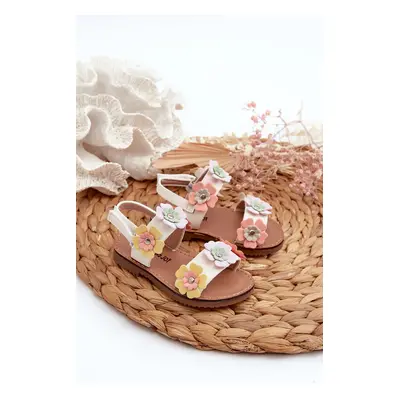 Children's sandals decorated with flowers Multicolor Tinette