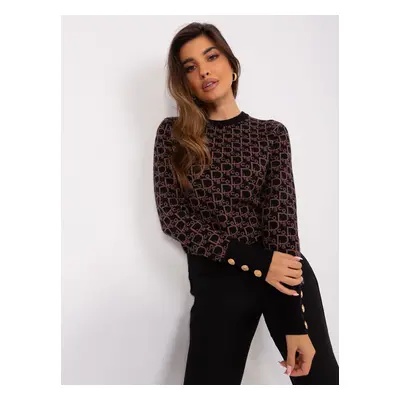 Classic black-brown sweater with pattern