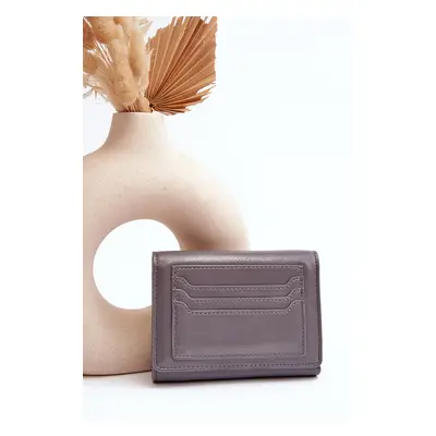 Women's wallet made of grey Joanela eco-leather