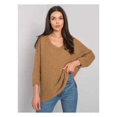 Women's oversize sweater OCH BELLA Camel