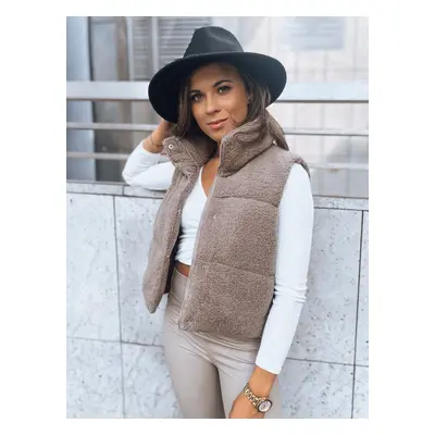 Women's vest a'la lamb BEEWARM camel Dstreet