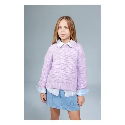 DEFACTO Girls' Crew Neck Sweater