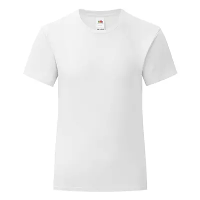 Iconic Fruit of the Loom Girls' White T-Shirt