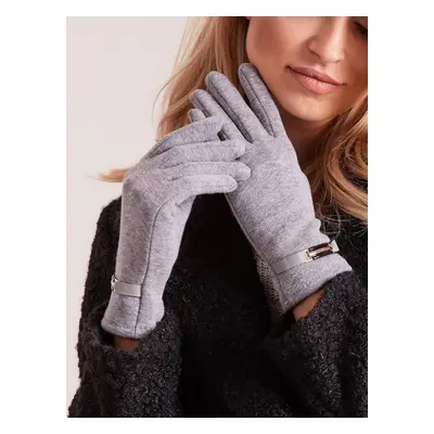 Classic grey women's gloves