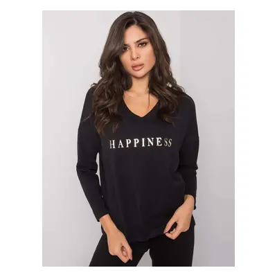 RUE PARIS Black Ladies Long Sleeve Shirt