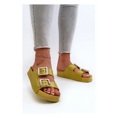 Women's smooth slides ZAXY Lime