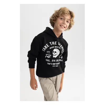 DEFACTO Boy's Hooded Thick Sweatshirt