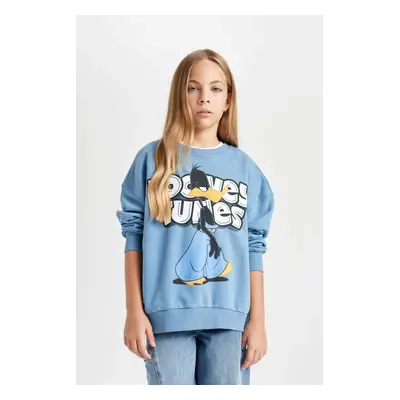 DEFACTO DFC - Girls Looney Tunes Oversize Fit Crew Neck Sweatshirt