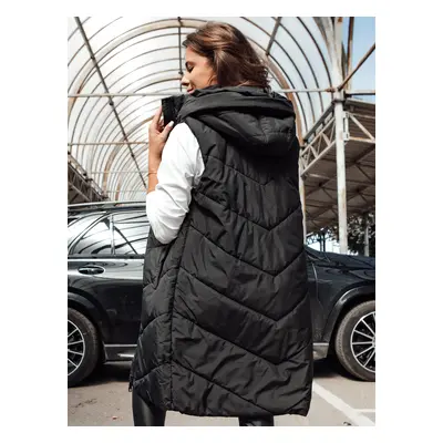 Women's long vest LIDMAN black Dstreet