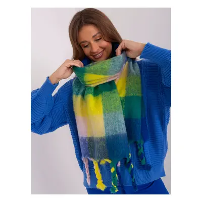 Cobalt yellow warm women's scarf