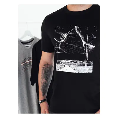 Men's T-shirt with black Dstreet print