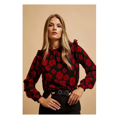 Shirt with floral pattern