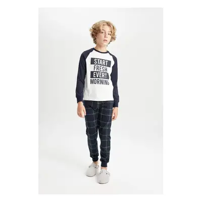 DEFACTO Boy Printed Long Sleeve Pajama Set