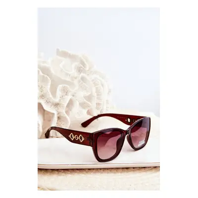 UV400 Women's Sunglasses - Dark Brown