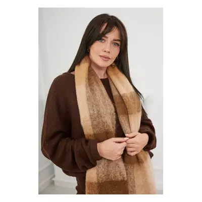 6060 Women's scarf brown + camel