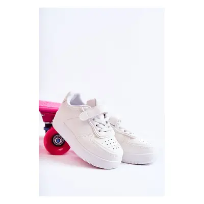 Children's Velcro Sports Shoes White Elike