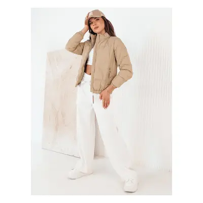 Women's mid-season jacket SALECA beige Dstreet