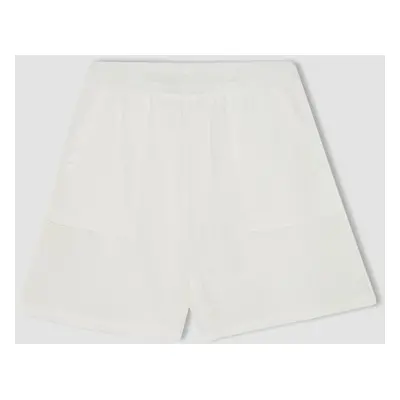 DEFACTO Regular Fit Normal Waist Short Leg Muslin Shorts