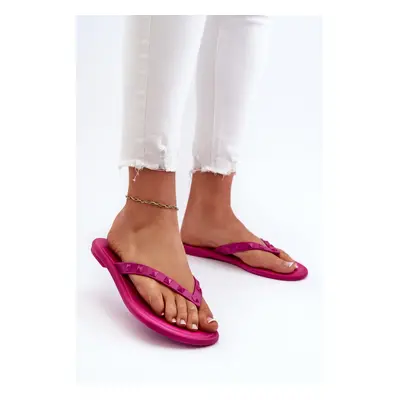 Women's Flat Flexible Flip-Flops ZAXY fuchsia