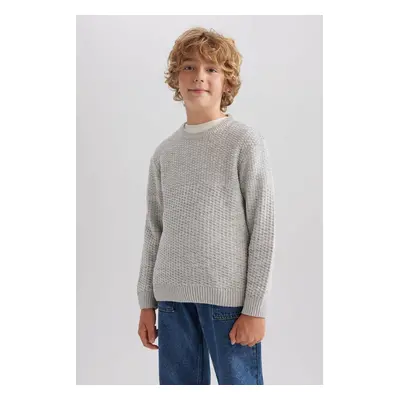 DEFACTO Boy's Crew Neck Sweater